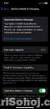 Iphone x 256 GB Bettery halth 80%